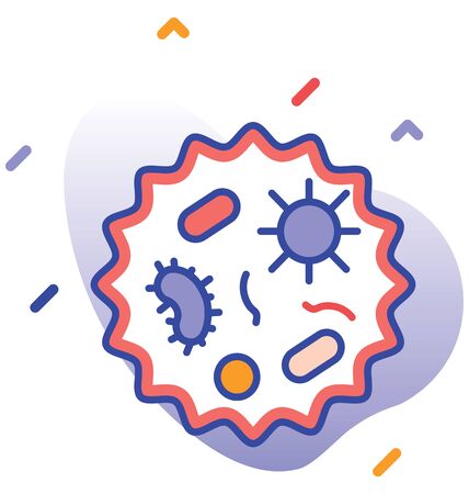 Coronavirus, Corona, Covid-19 fully editable vector iconのイラスト素材