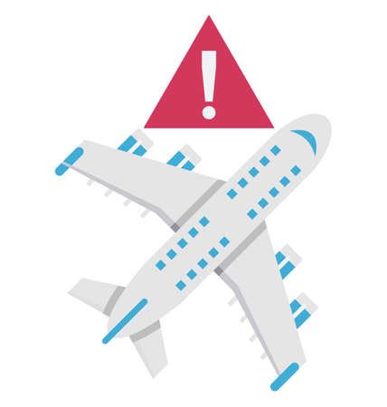 Avoid travelling Color Vector Illustrationのイラスト素材
