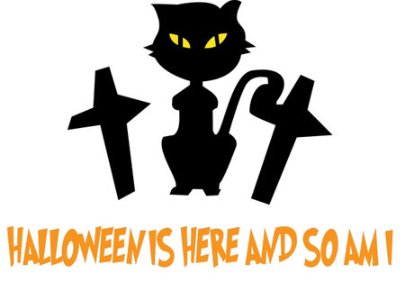 The "Halloween Is Here, So Am I" T-Shirt Design is a fun and festive vector file that captures the spirit of Halloween. This high-quality design features a playful and spooky theme, perfect for celebrating the Halloween season.のイラスト素材