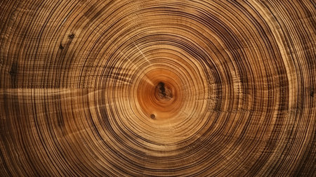 Close up of a wooden log - wooden texture backgroundの素材
