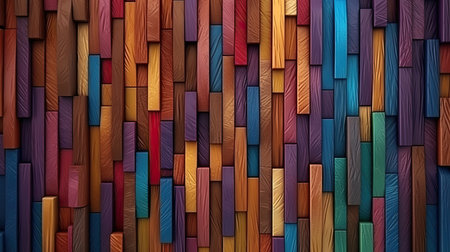Colorful Wooden Texture Backgroundの素材