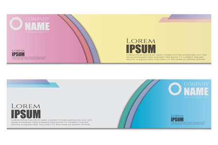 collection of modern abstract banners. Modern design templates for web, landing pages, backgrounds, vector elementsのイラスト素材