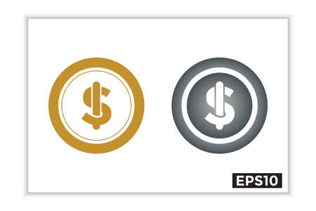 dollar sign, dollar cash icon, payment instrument.のイラスト素材
