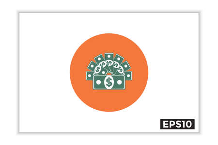 dollar sign, dollar cash icon, payment instrument.のイラスト素材