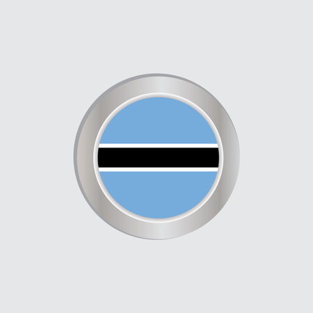 The Botswana flag is horizontally isolated in official colors, map pins, like the originalのイラスト素材