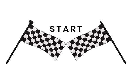 chessboard icon for the finish symbol in a race or car or motorcycle racing championshipのイラスト素材
