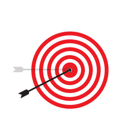 Target icon in vector shape with a white backgroundのイラスト素材