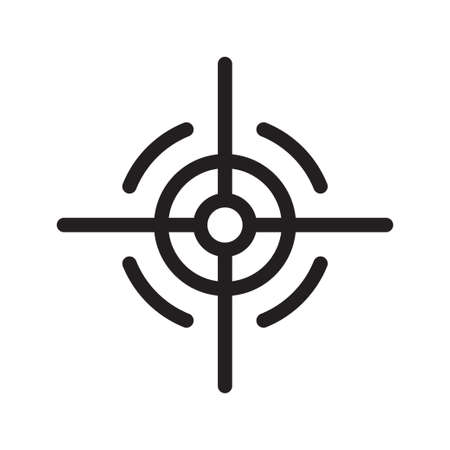 Target icon in vector shape with a white backgroundのイラスト素材