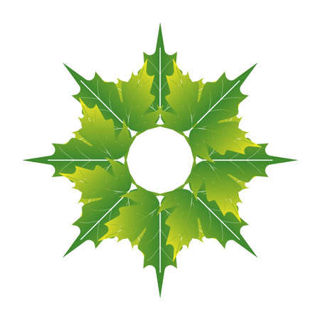 green leaf icon for the application or websiteのイラスト素材