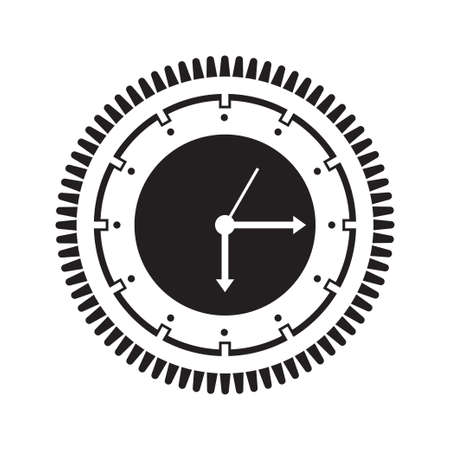 Time icon with a white background, Clock symbol, Stopwatch sign, vector illustration elementのイラスト素材
