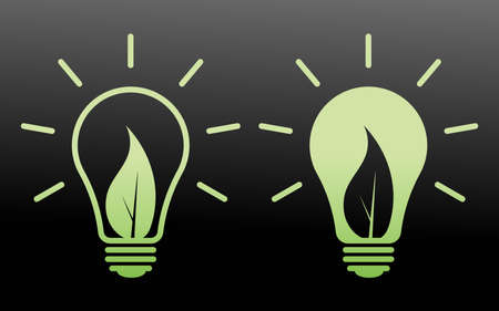 Eco-friendly light bulb icon can be used for applications or websitesのイラスト素材
