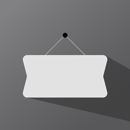 signboard illustration hanging on a dark backgroundのイラスト素材