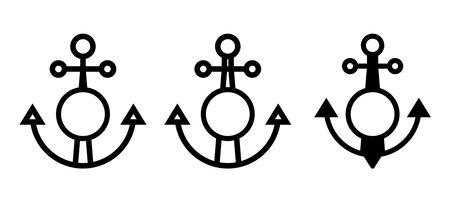 Ship anchor icon. Boat anchor flat symbol for apps and websites