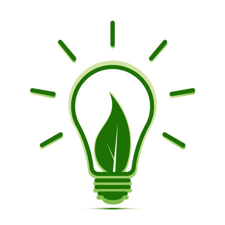 Eco-friendly light bulb icon can be used for applications or websitesのイラスト素材