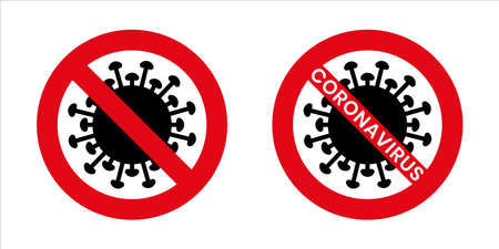Coronavirus outbreak icon for application or websiteのイラスト素材