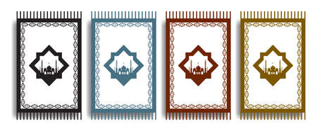 Islamic prayer rug collectionのイラスト素材