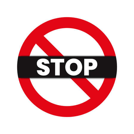 Red stop sign icon for applications and websitesのイラスト素材