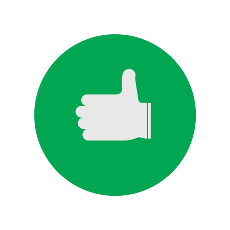 thumbs up icon in vector shape