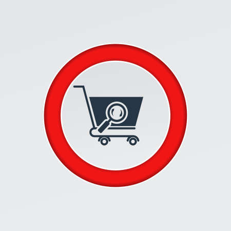 Search icon with a white background, perfect for shopping product search icons.のイラスト素材