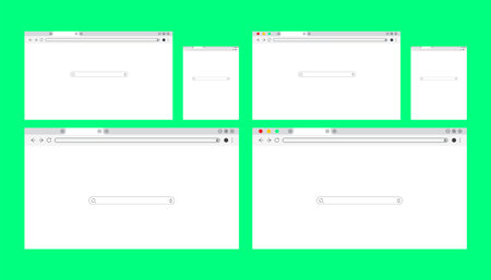 Simple white Web browser window with a green background.