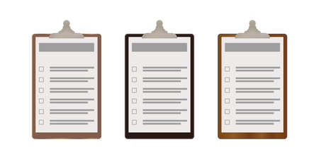 clipboard checklist icon for documents with check marksのイラスト素材