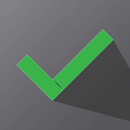 Checkmark and cross icons on a black background.のイラスト素材