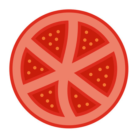 Red tomatoes flat color icon for apps and websitesのイラスト素材