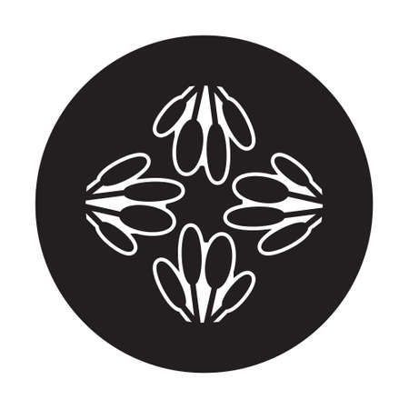 Flat vector icon cucumber slice or gherkin for apps and websitesのイラスト素材