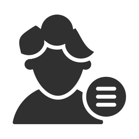 Male user profile or account menu flat vector icon for apps and websitesのイラスト素材