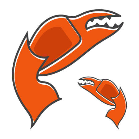 Crab claw vector color icons for apps or websitesのイラスト素材
