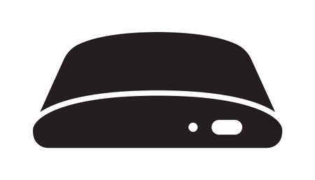 TV box or digital media player setup box flat icon for apps and websitesのイラスト素材