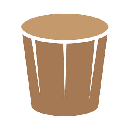 Flat color icon a antique bottle stopper or wooden stopper for apps or websitesのイラスト素材