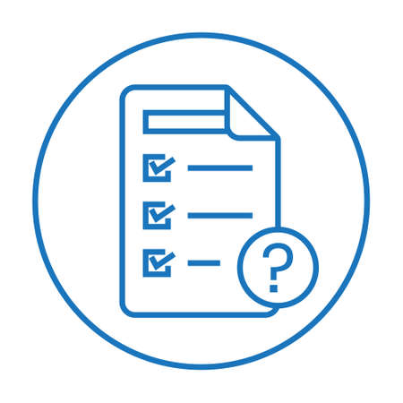 Rounded the hypothesis or basic assumption line art icon for apps or websitesのイラスト素材