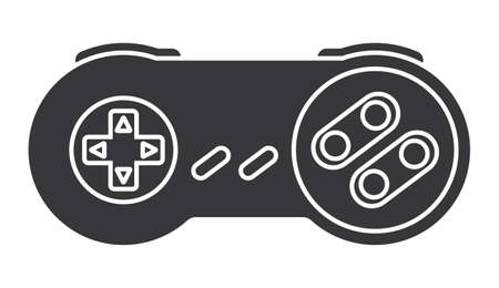 Retro video game controller or classical joystick flat vector icon for apps or websiteのイラスト素材