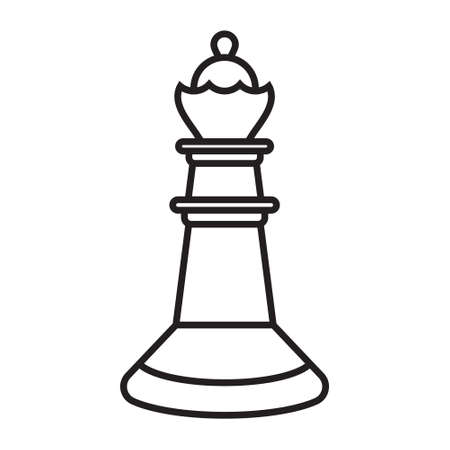 Queen chess pieces line art icon for apps or websiteのイラスト素材
