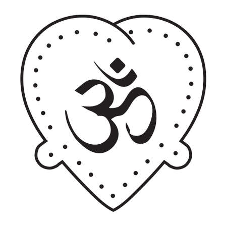 sign or symbol a aum / om hinduism line art vector for apps or websitesのイラスト素材