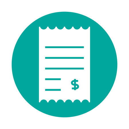 Checkout or payment receipts vector color icon for apps and websitesのイラスト素材