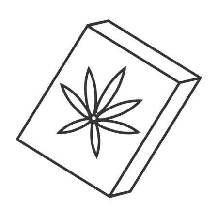 Solid hashish or resin cannabis line art icon for apps or websiteのイラスト素材