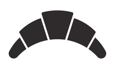Croissant bread flat vector icon for apps and websitesのイラスト素材
