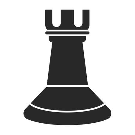 Rook chess pieces flat vector icon for apps or websiteのイラスト素材