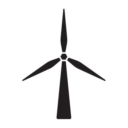 Wind turbines flat vector icon for apps or websiteのイラスト素材