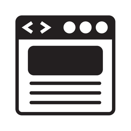 web page or website browser window flat icon for apps and websitesのイラスト素材