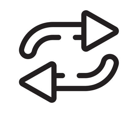 Repeat playback or replay line art icon for apps and websitesのイラスト素材