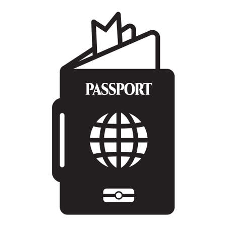 Domestic passport booklet flat icon for apps and websitesのイラスト素材