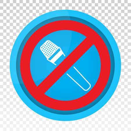 Flat color icon mute microphone or silent the mobile phone for apps and websitesのイラスト素材