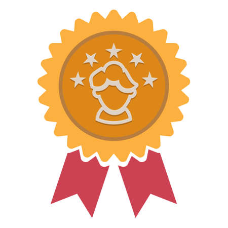 Reputation feedback flat vector icon for apps or websitesのイラスト素材