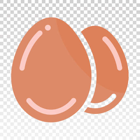 Chicken egg flat vector color icon for apps and websitesのイラスト素材