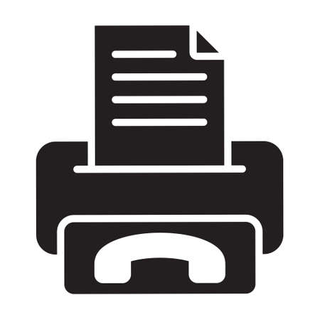 fax or facsimile flat icon for apps or websitesのイラスト素材