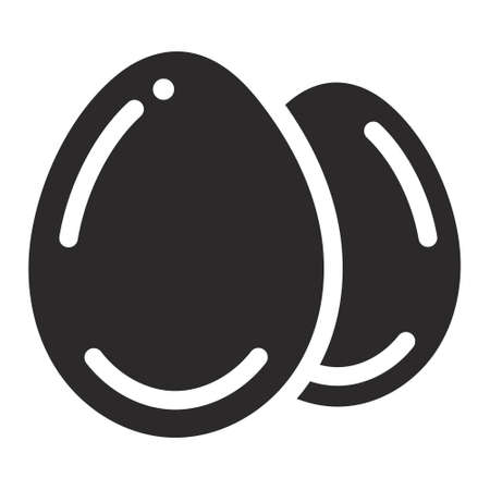 Chicken egg flat vector icon for apps and websitesのイラスト素材