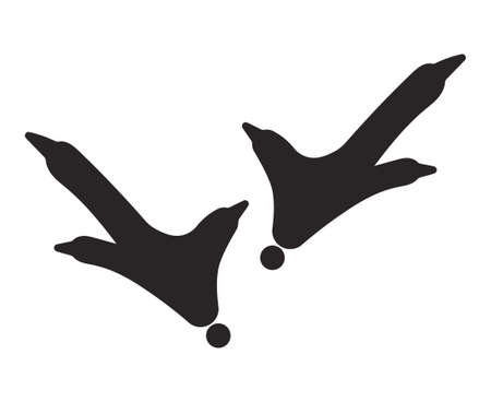 Chicken tracks or bird footprints flat vector icon for apps and websitesのイラスト素材